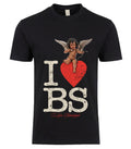 I Love BS Cupid Edition Tee - distressed cherub and red heart graphic on black tee, BLACKSTYLE DC