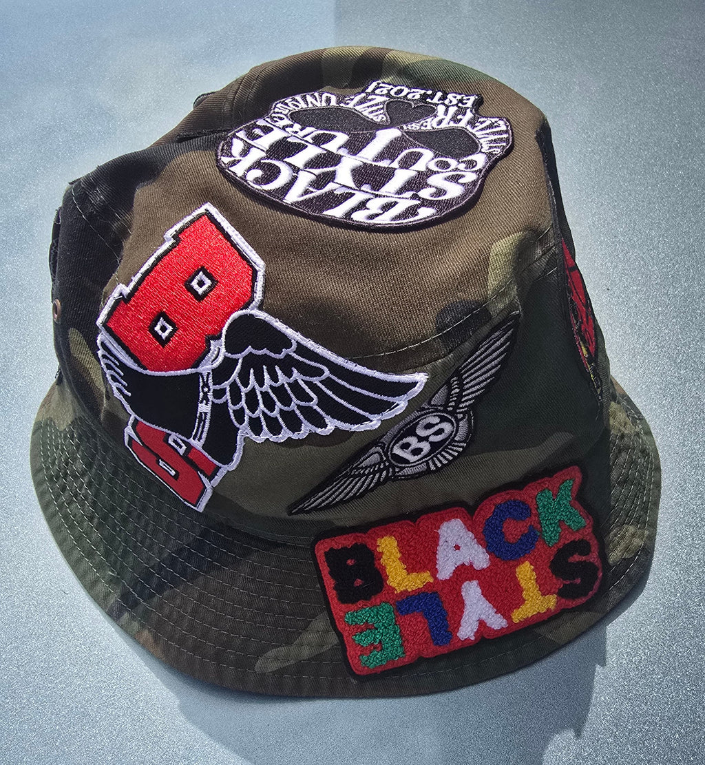 BLACKSTYLE DC Camo Patch Bucket Hat - Left side view