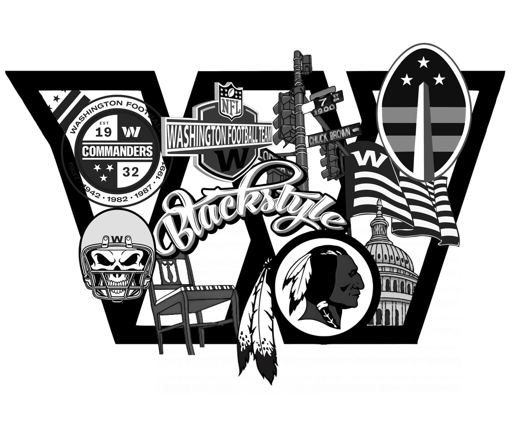 Black and white DC Washington collage graphic