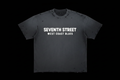 Seventh Street West Coast Blues distressed dark tee on black background