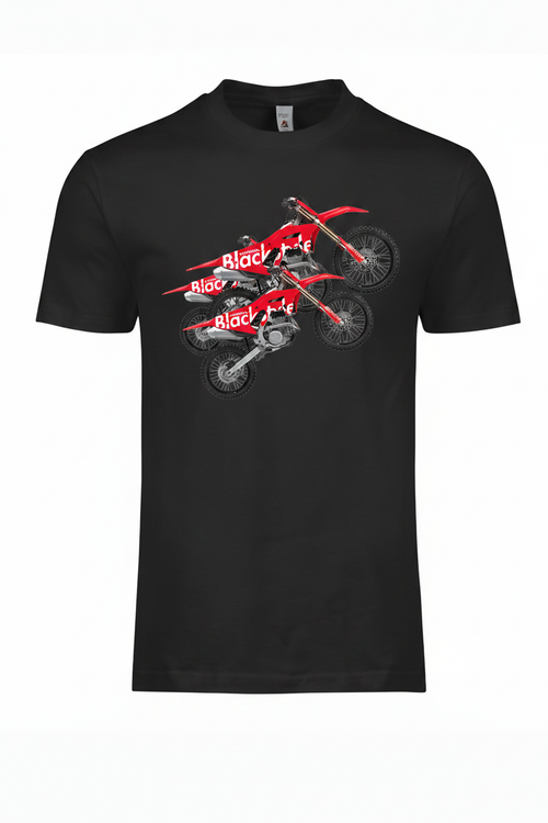 BLACKSTYLE City Tour Tee - Front view with bikes